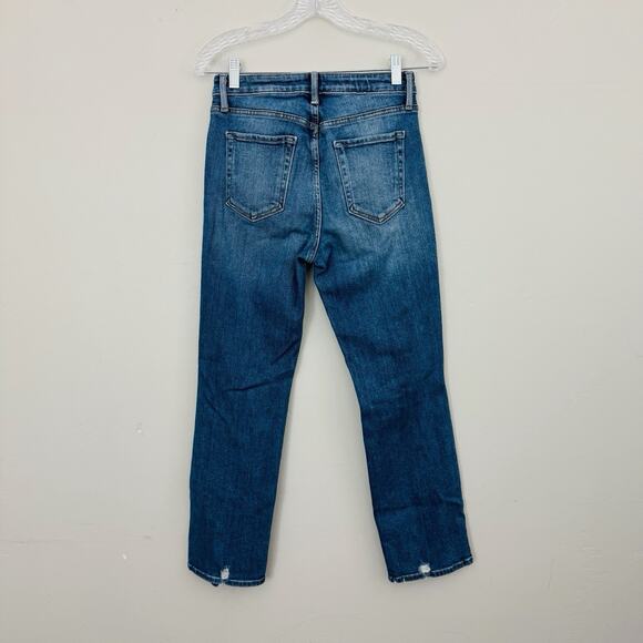 Just Black Denim Distressed Mid Rise Straight Leg Jeans Women’s Size 28 - Picture 5 of 9